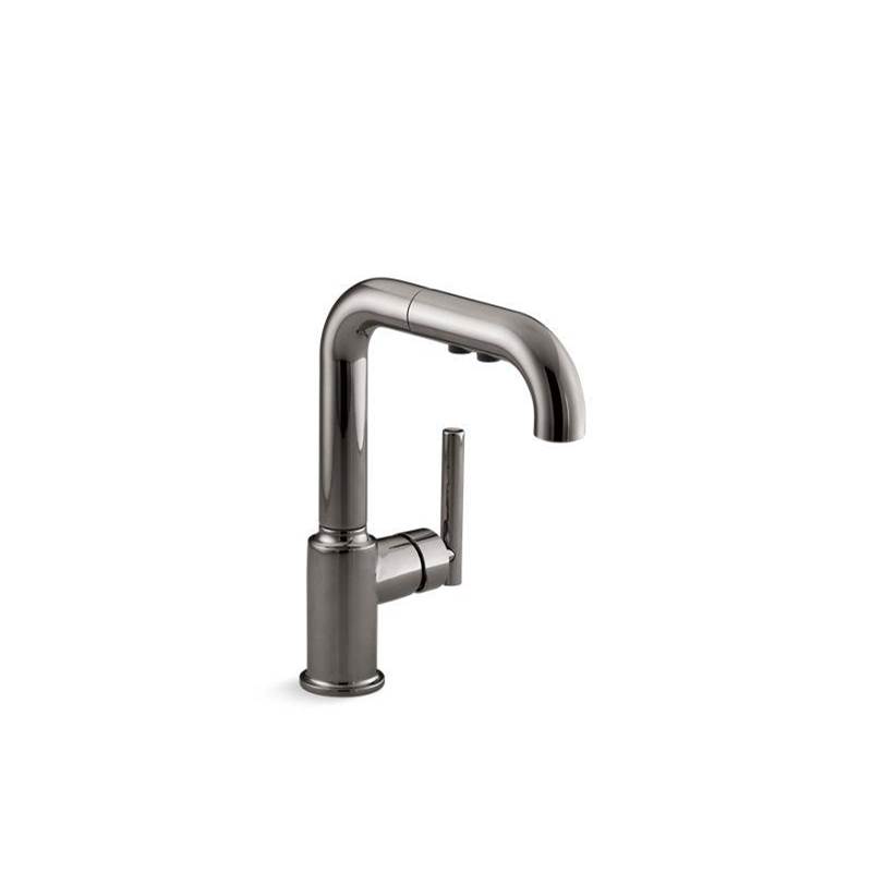 Purist® Pull-out kitchen sink faucet with three-function sprayhead-related