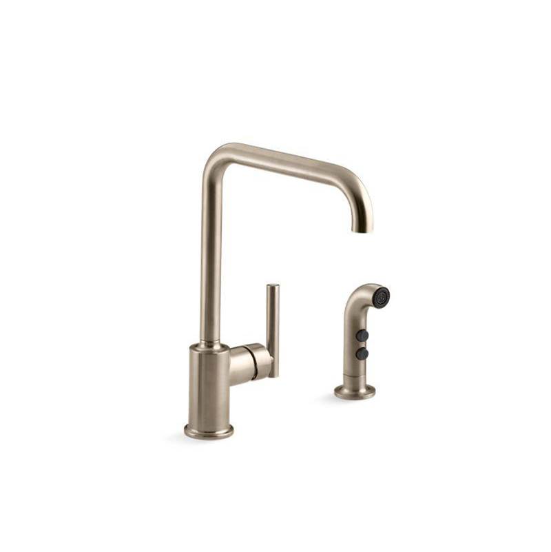 Purist Single-Handle Kitchen Sink Faucet With Side Sprayer-shop