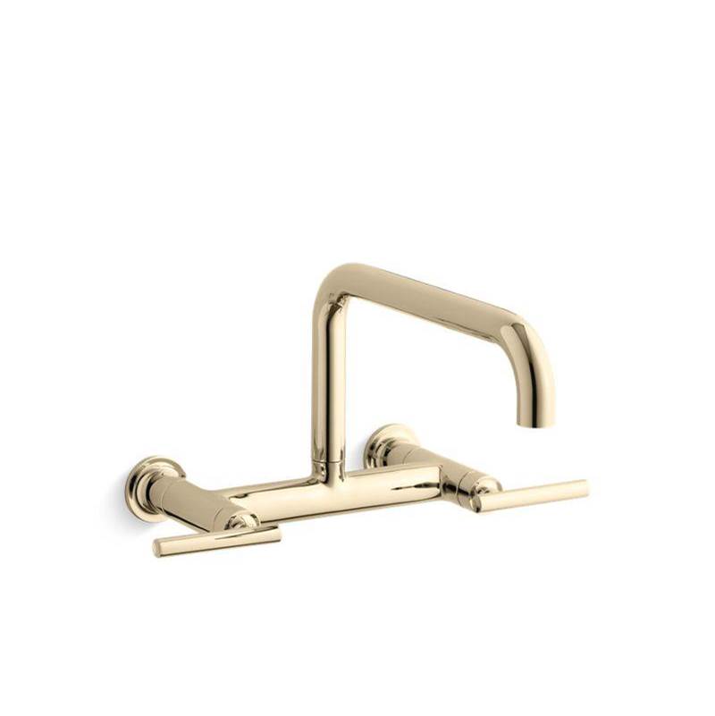 Purist® Two-hole wall-mount bridge kitchen sink faucet-shop