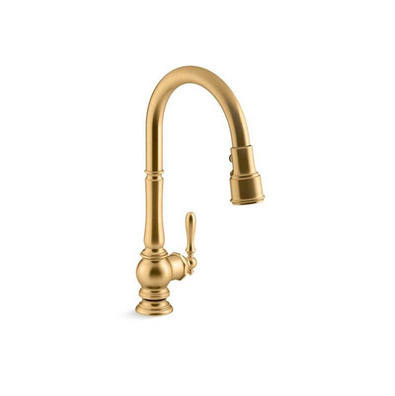 Artifacts® Pull-down kitchen sink faucet with three-function sprayhead-shop