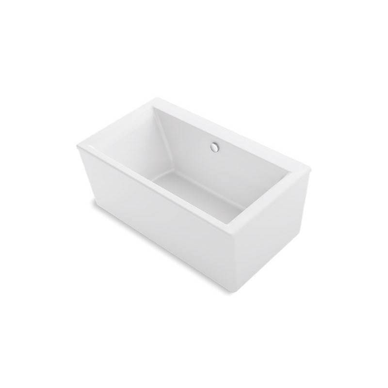Stargaze® 60'' x 34'' freestanding bath with straight shroud and center drain-related