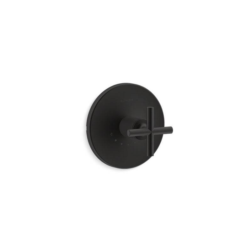 Purist® MasterShower® temperature control valve trim with cross handle-shop