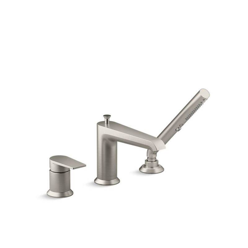 Hint® Deck-mount bath faucet with handshower-related