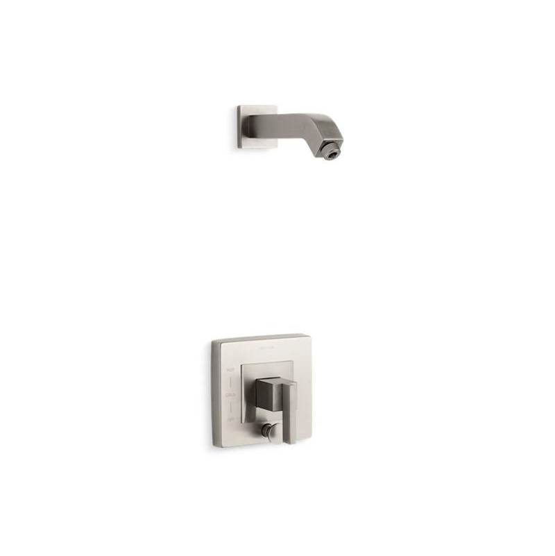 Loure® Rite-Temp® shower trim set with push-button diverter, less showerhead-shop