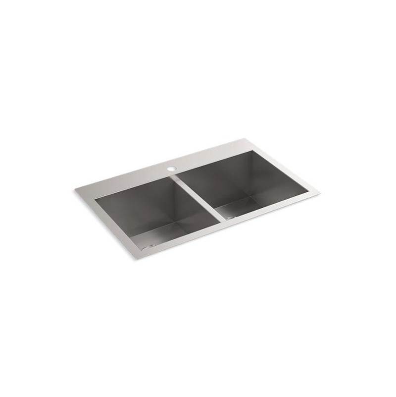 Vault™ 30-1/2'' x 20'' Top-mount/undermount double-equal bowl kitchen sink with s-related