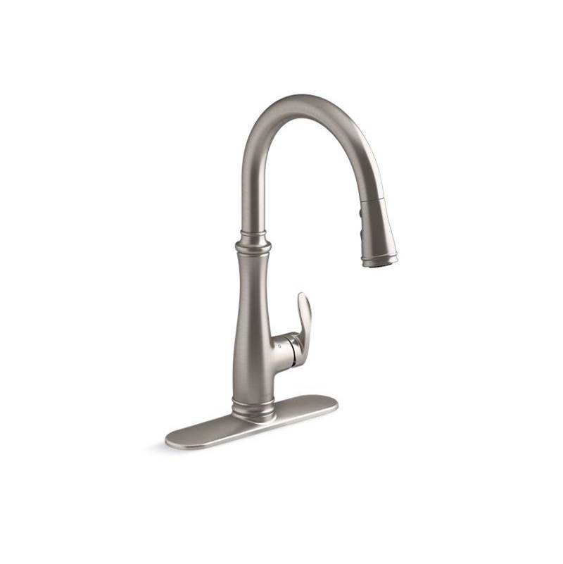 Bellera® Touchless pull-down kitchen sink faucet with three-function sprayhead-shop