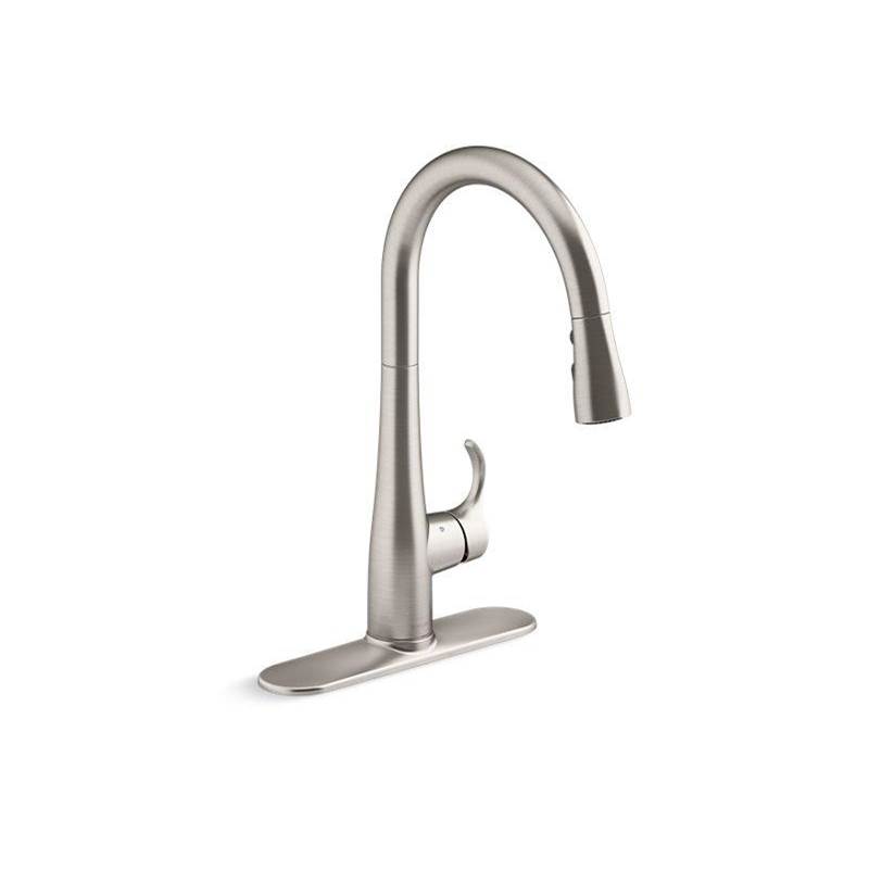 Simplice® Touchless pull-down kitchen sink faucet with three-function sprayhead-shop
