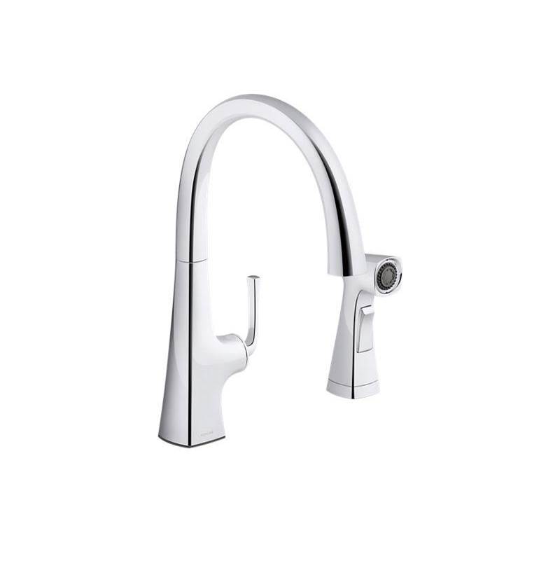 Graze® Single-handle kitchen sink faucet with two-function sidesprayer-shop