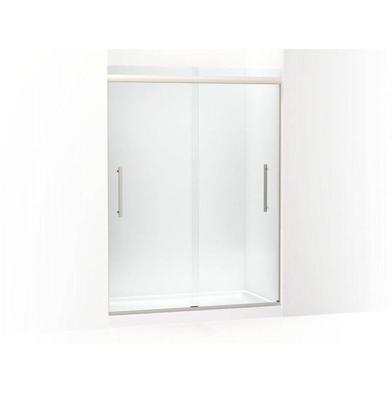 Pleat® 79-1/16'' H sliding shower door with 5/16'' - thick glass-related