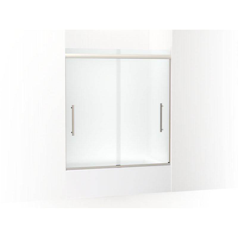 Pleat® Frameless sliding bath door, 63-9/16'' H x 54-5/8 - 59-5/8'' W, with 5/16'-shop
