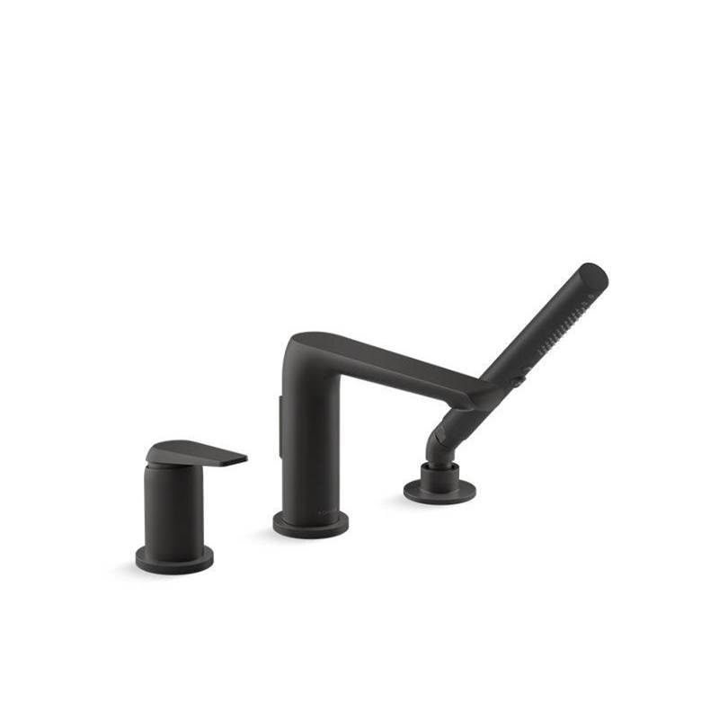 Avid® Deck-mount bath faucet with handshower-shop