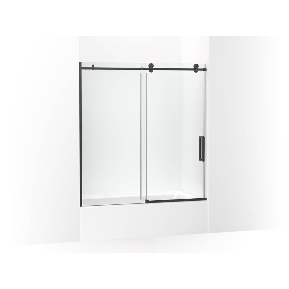 Composed 62 in. H Sliding Bath Door With 3/8 in. - Thick Glass-shop