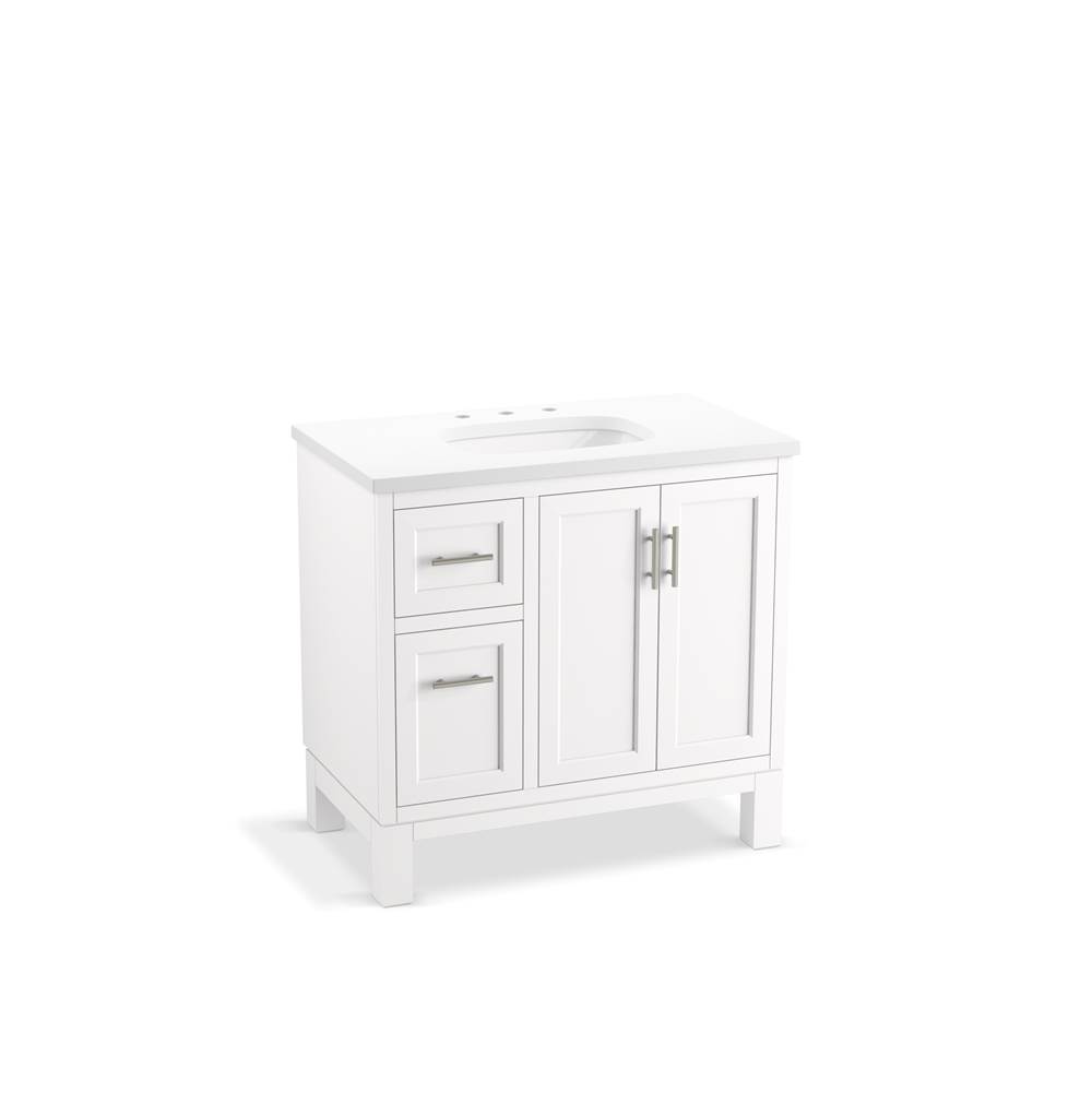 Quo 36 in. Bathroom Vanity Cabinet With Sink And Quartz Top-related