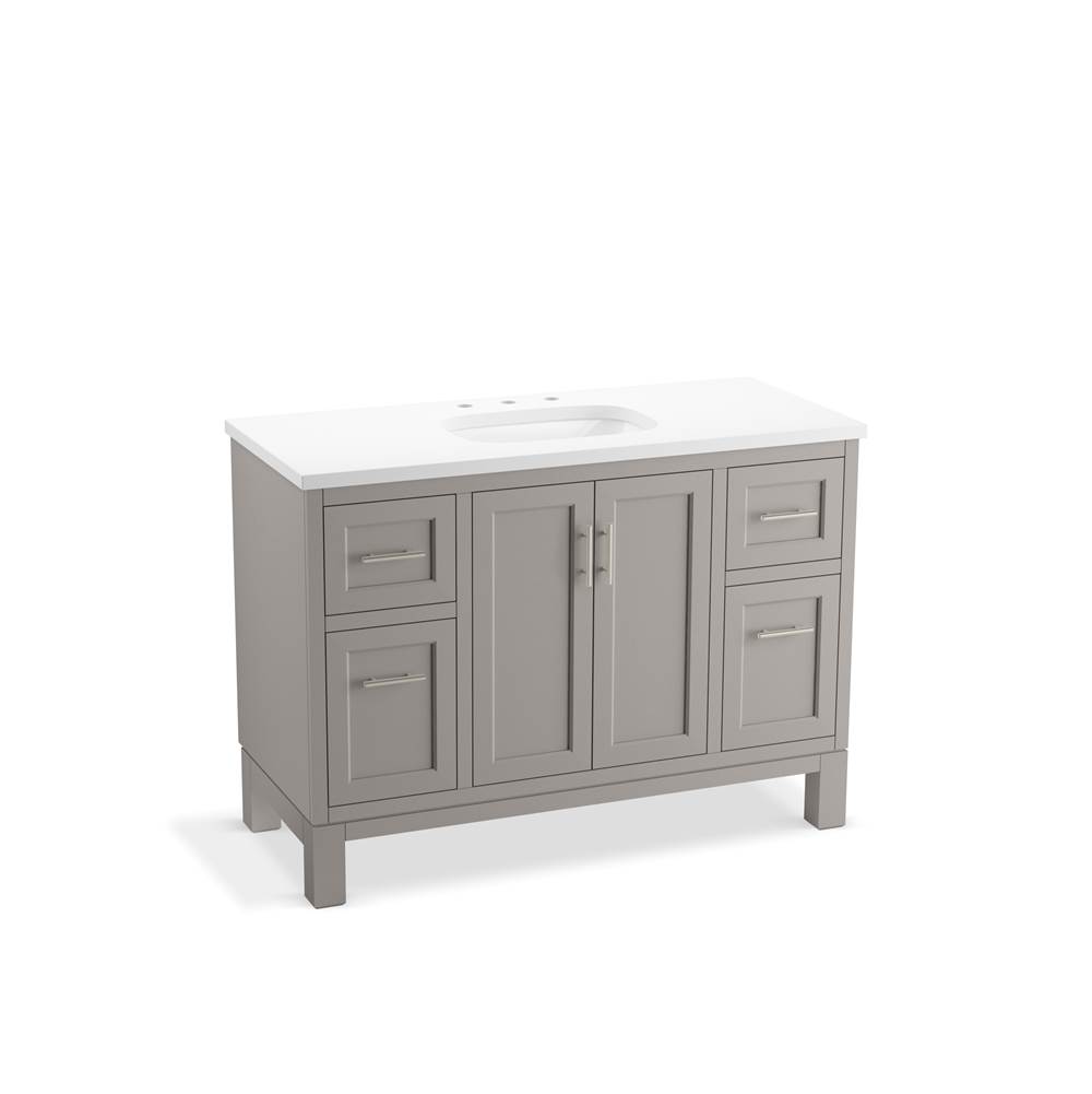 Quo 48 in. Bathroom Vanity Cabinet With Sink And Quartz Top-related