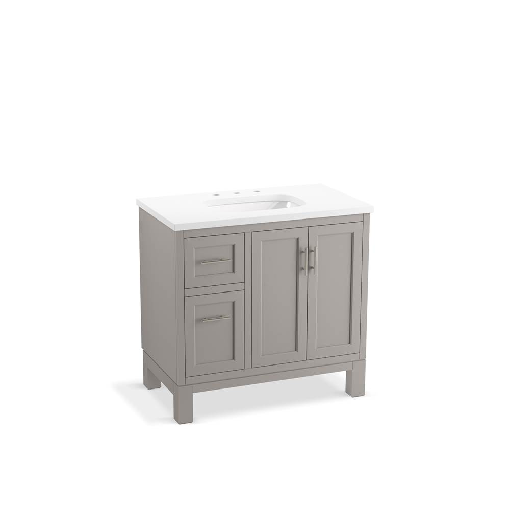 Quo 36 in. Bathroom Vanity Cabinet With Sink And Quartz Top-shop
