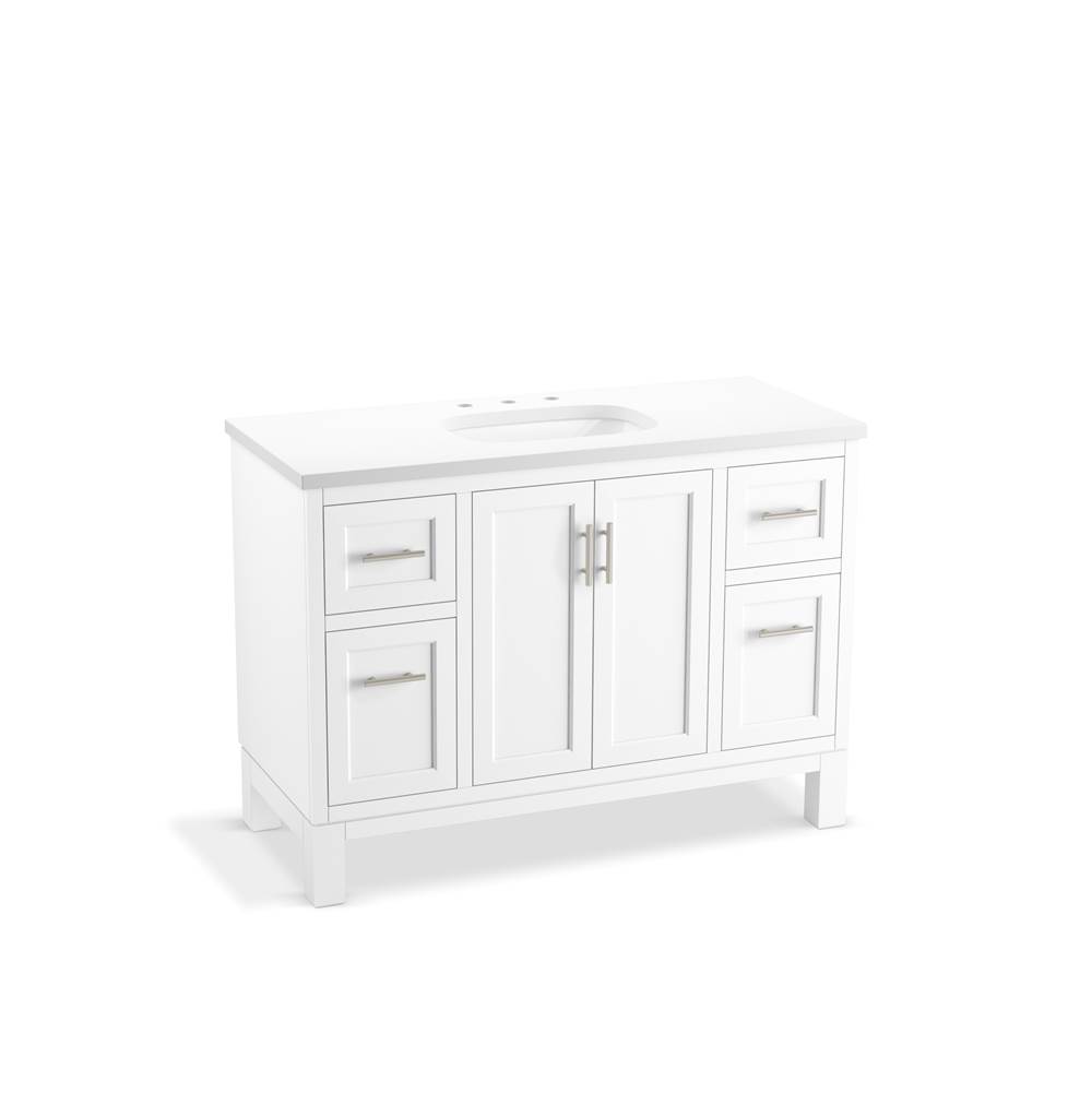 Quo 48 in. Bathroom Vanity Cabinet With Sink And Quartz Top-related