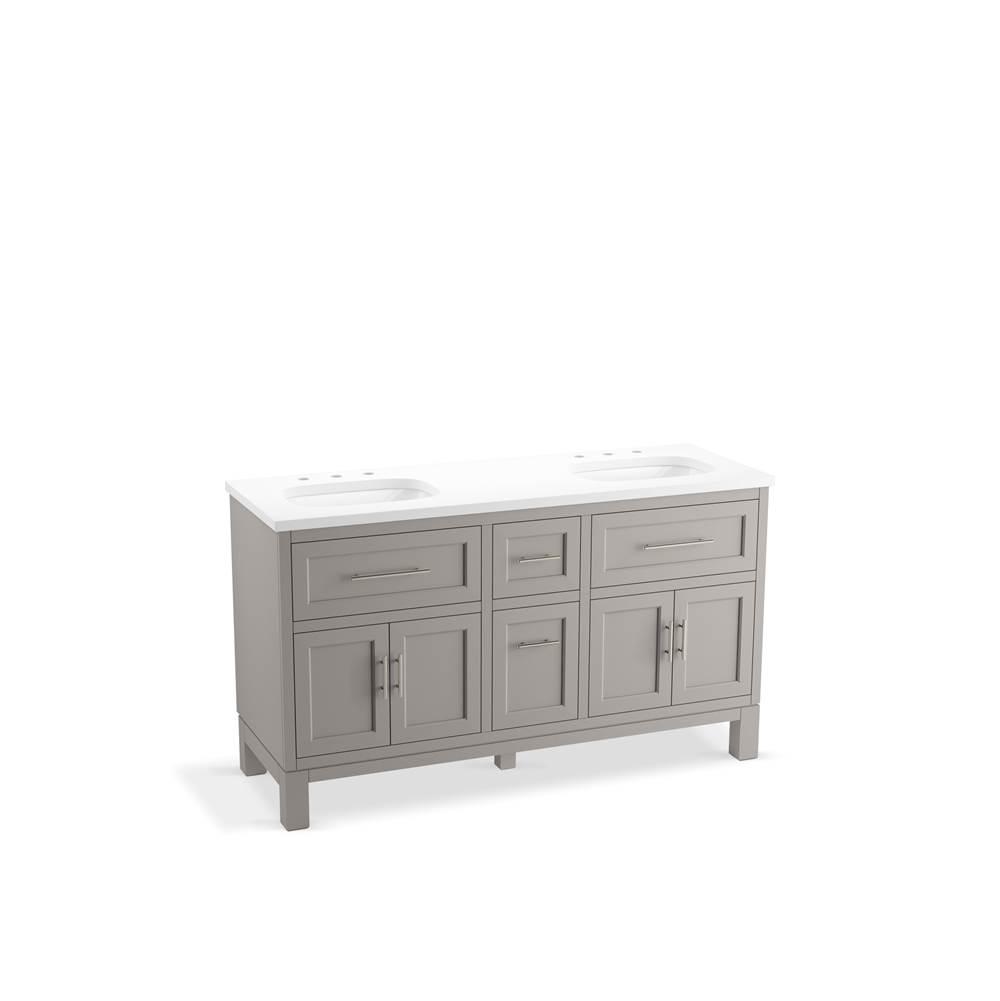 Quo 60 in. Bathroom Vanity Cabinet With Sinks And Quartz Top-shop