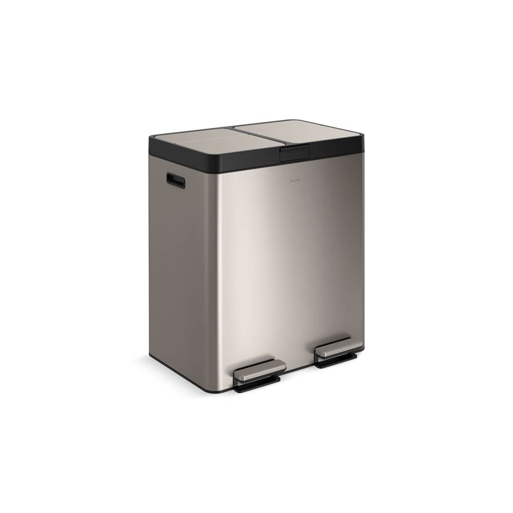 82-Liter Stainless Steel Dual-Bin Step Trash Can-related