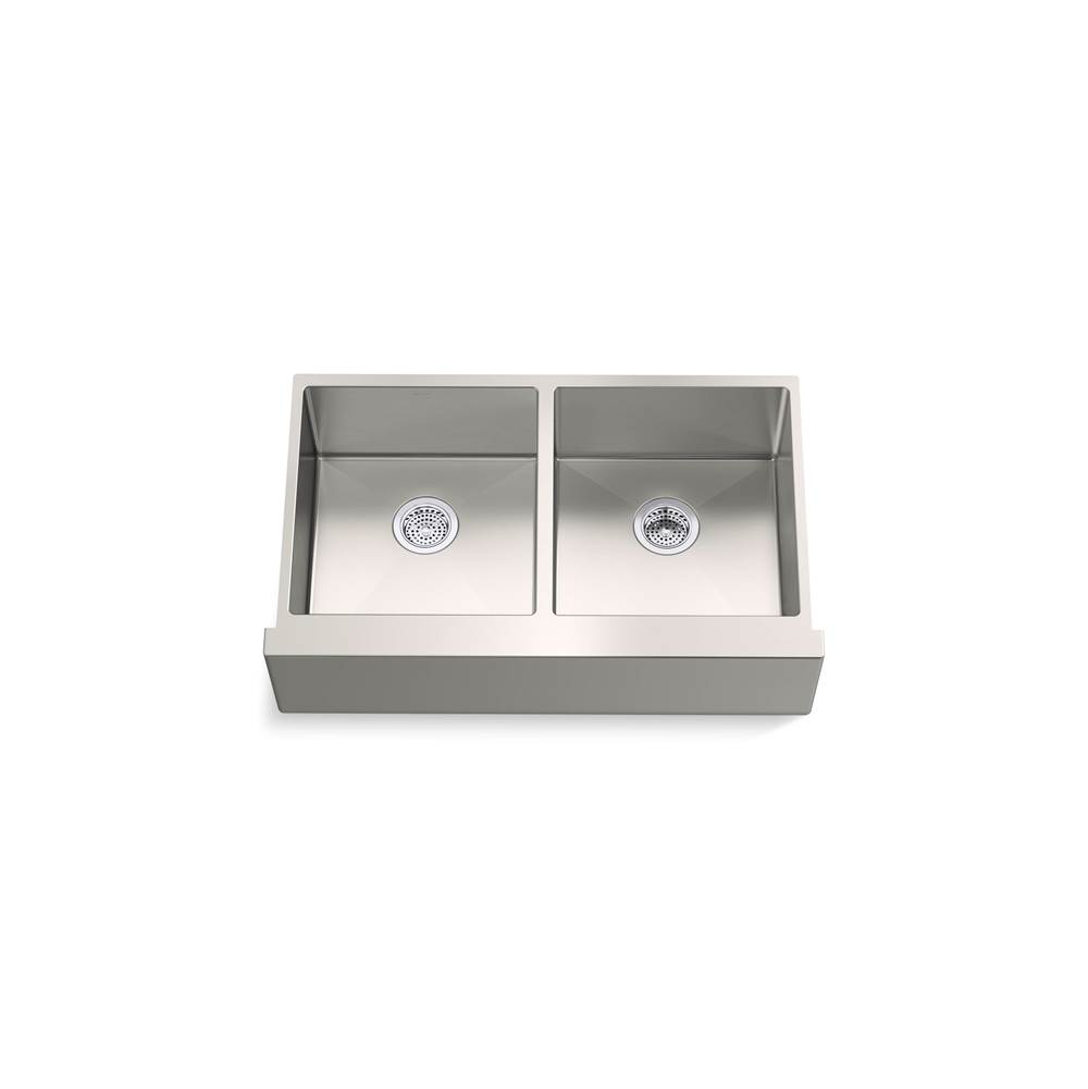 Strive 35-1/2 in. Undermount Double-Bowl Farmhouse Kitchen Sink With Accessories-related