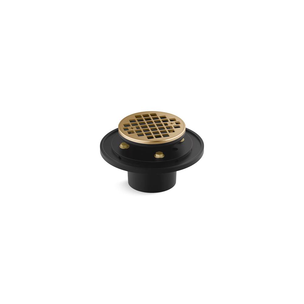 Clearflo Round Brass Tile-In Shower Drain-shop