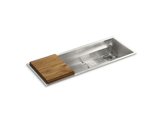 45" STAINLESS STEEL KITCHEN SINK WITH STANDARD ACCESSORIES MULTIERE® by Mick De Giulio L20307-00-NA-related