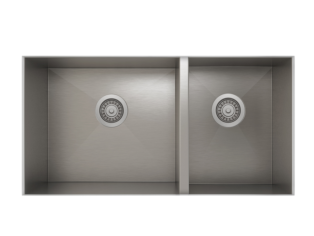 60/40 Double Bowl Undermount Kitchen Sink ProInox H0 18-gauge Stainless Steel, 30'' X 16''  IH0-UR-331810-product-view