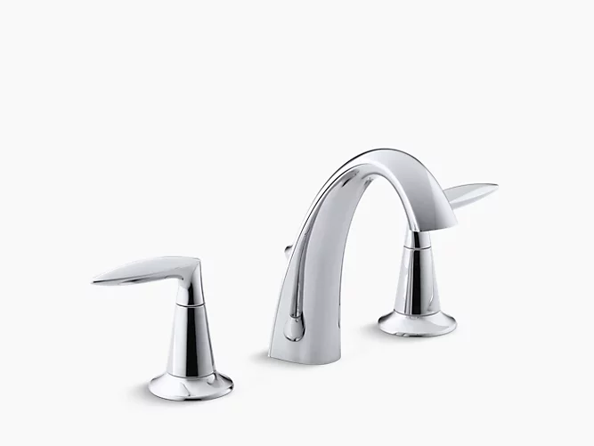 Widespread bathroom sink faucet-related