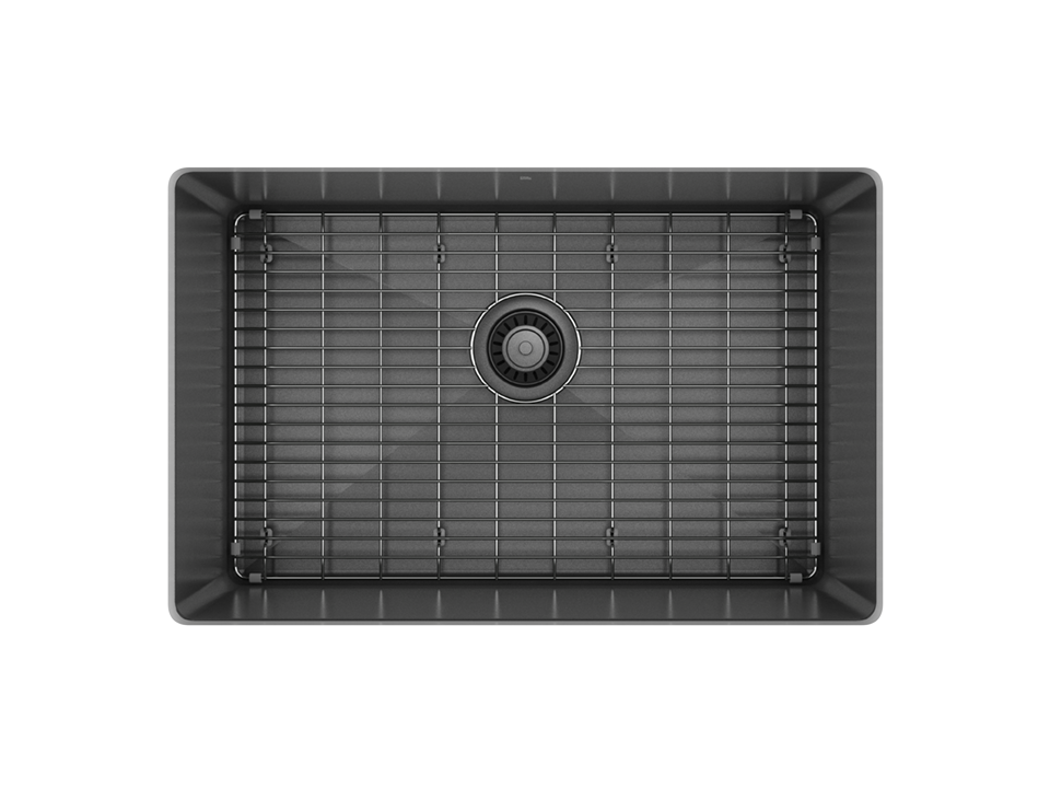 Prochef single bowl undermount kitchen sink with bottom grid ProInox H75 black stainless steel, 25" X 16" X 10"  IH75-US-271810-BLK-G-related
