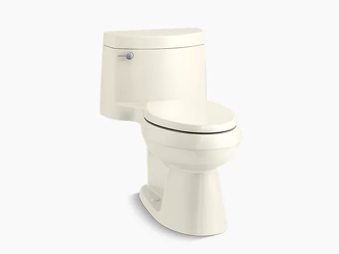 Cimarron® Comfort Height®One-piece elongated 1.28 gpf chair height toilet with Quiet-Close™ seat K-3619-0-product-view