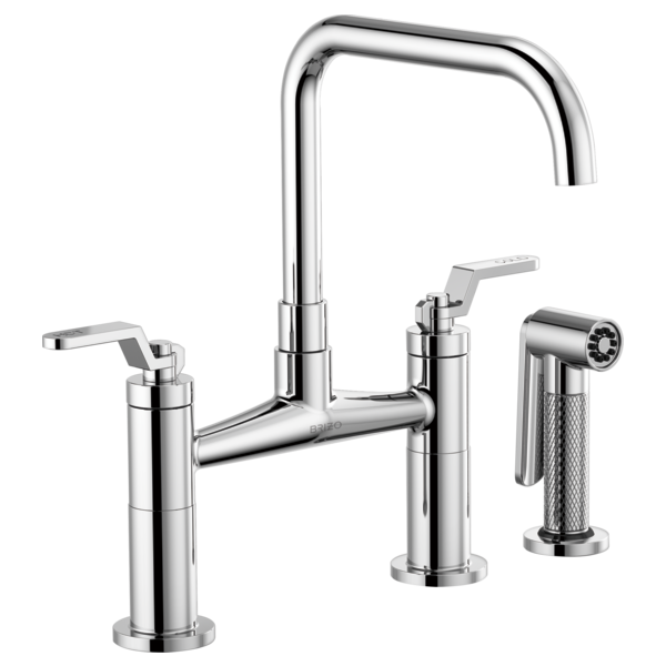 LITZE® Bridge Faucet with Square Spout and Industrial Handle  62554LF-PC-related