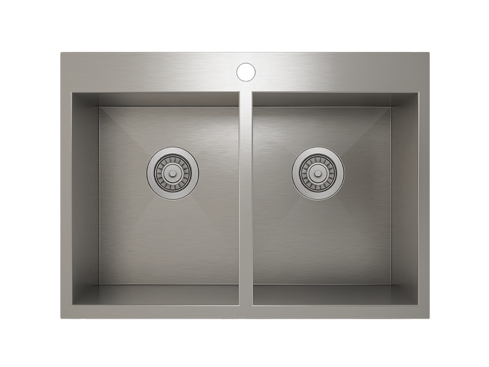 50/50 Double Bowl Topmount Kitchen Sink ProInox H0 18-gauge Stainless Steel, 28'' X 16'' X 9''  IH0-TE-31209-related
