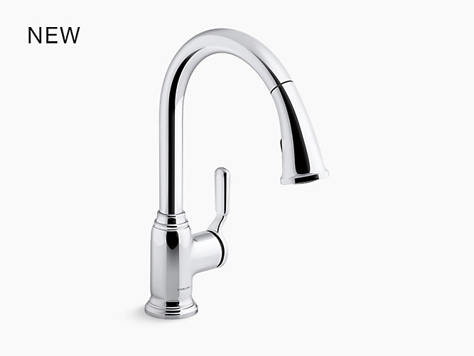 Pull-down single-handle kitchen faucet-related