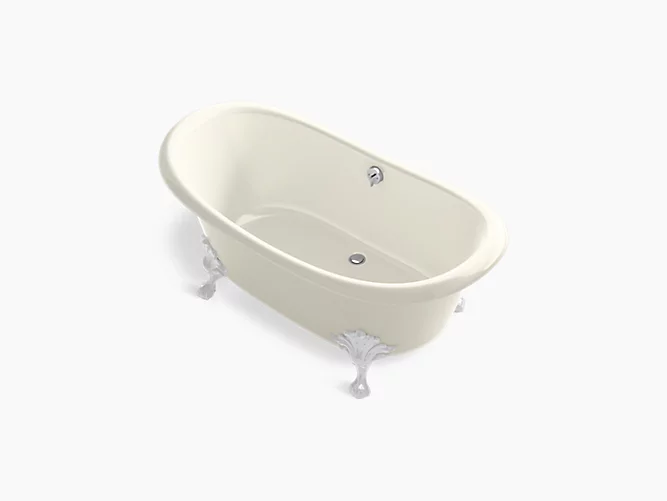 Artifacts® 66-1/8" x 32-1/2" freestanding bath with Biscuit exterior-related