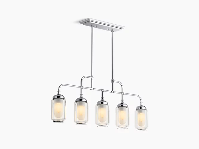 Five-light linear chandelier-related