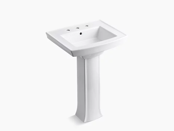 Archer®Pedestal bathroom sink with 8" widespread faucet holes K-2359-8-0-related