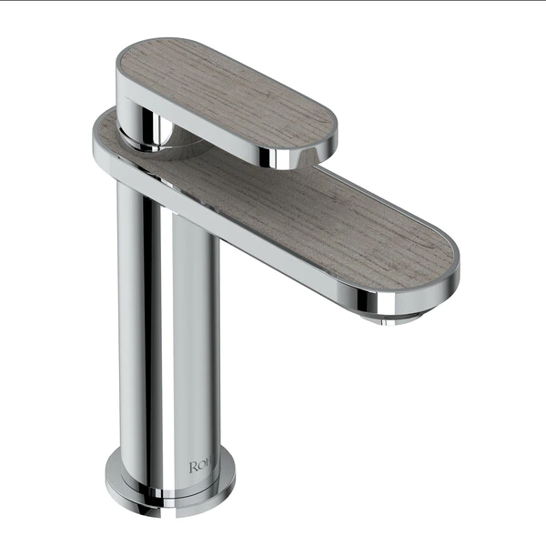 Miscelo Single Handle Bathroom Faucet - Polished Chrome Spout With Whitewash Barnwood Insert With Lever Handle With Insert | Model Number: MI01D1WBAPC-related