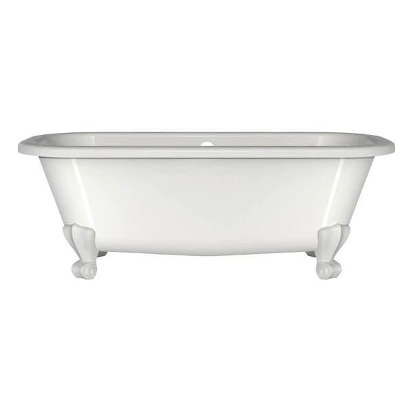 Richmond 66 Inch X 29-3/8 Inch Freestanding Soaking Bathtub In Volcanic Limestone™ With Overflow Hole - Gloss White | Model Number: RIC-N-SW-OF+FT-RIC-SW-related