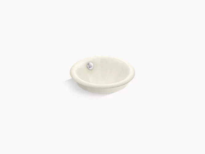 Iron Plains® RoundDrop-in/undermount vessel bathroom sink with Biscuit painted underside K-20211-B-96-related