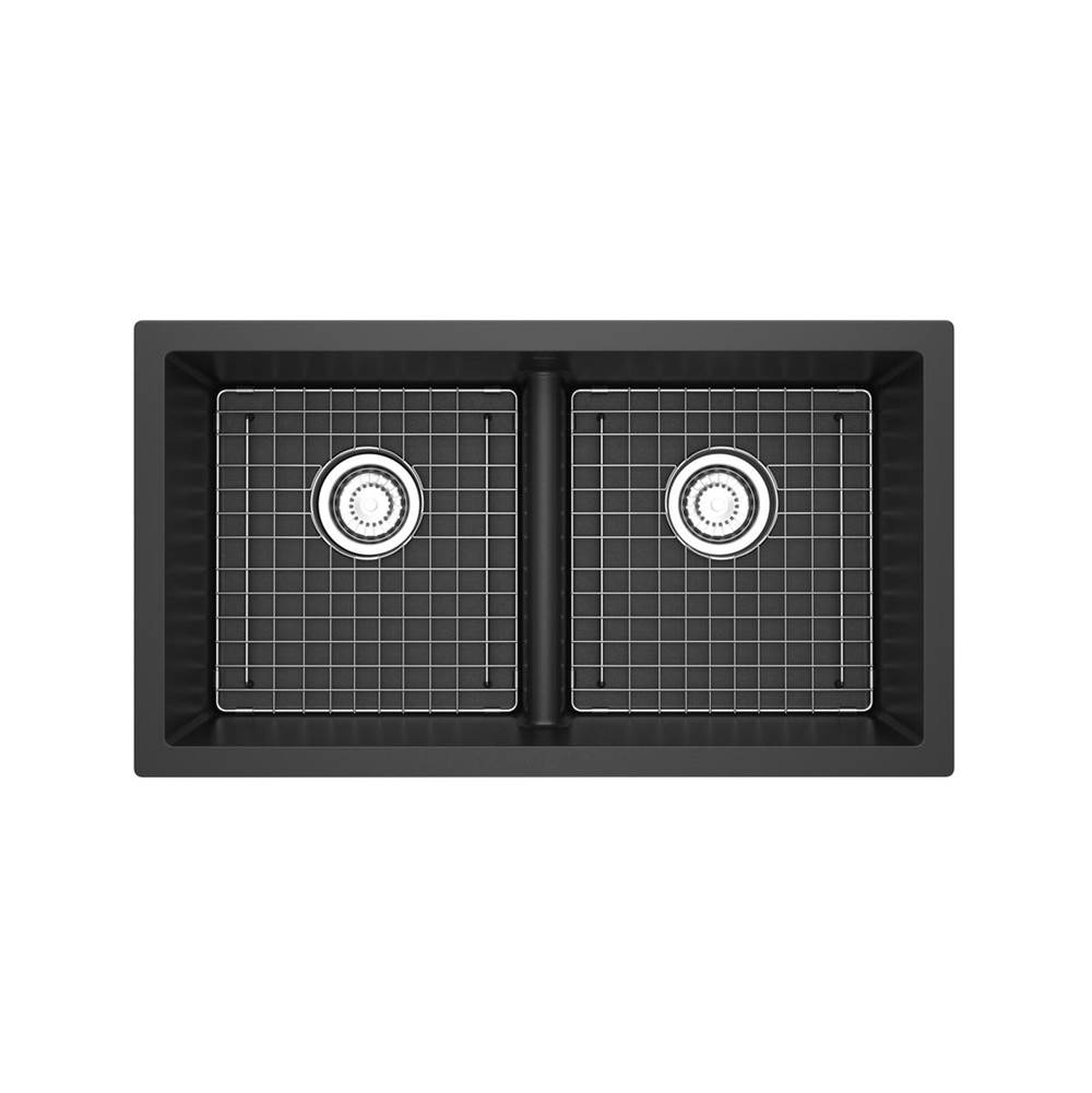 Fonsa™ 33'' Double Bowl Undermount Quartz Kitchen Sink-shop