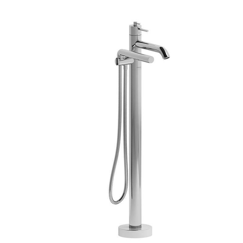 2-way Type T (thermostatic) coaxial floor-mount tub filler with hand shower-shop