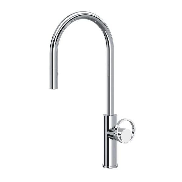 Eclissi Pull-Down Kitchen Faucet With C-Spout Less Handle - Polished Chrome | Model Number: EC55D1APC-main