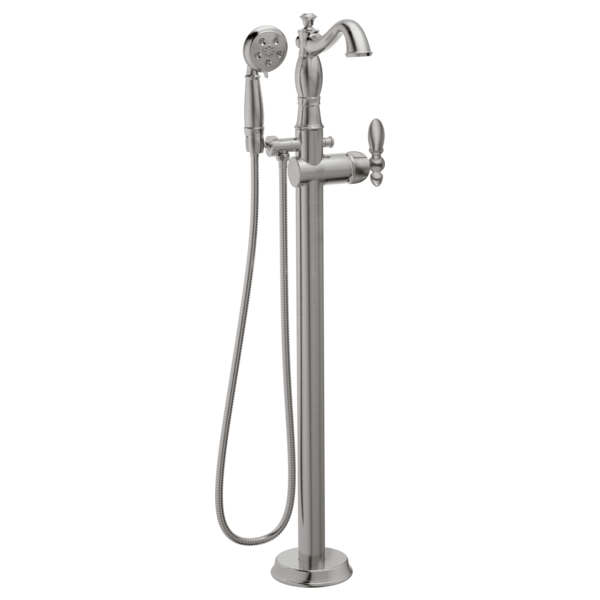 Delta® Single Handle Floor Mount Tub Filler Trim With Hand Shower - Less Handle In Chrome MODEL#: T4797-FL-LHP--H716--R4700-FL-related