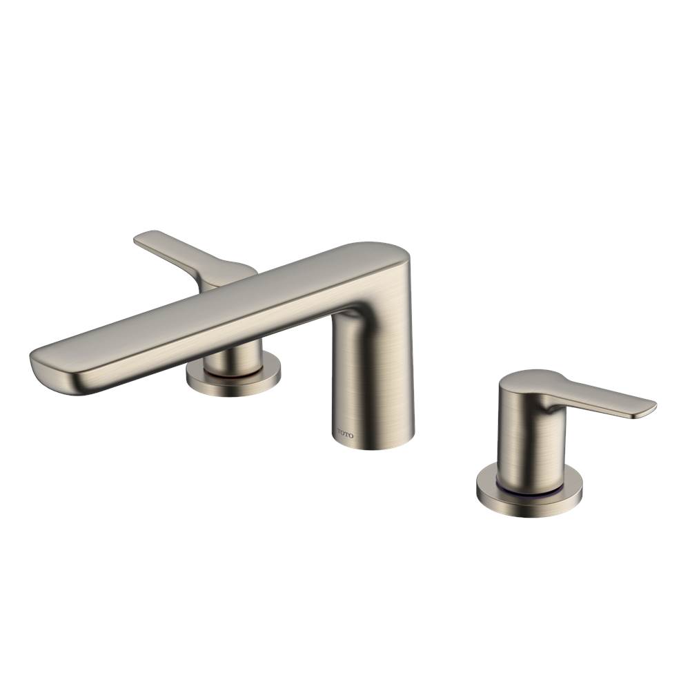 TOTO GS Two-Handle Deck-Mount Roman Tub Filler Trim, Brushed Nickel-shop