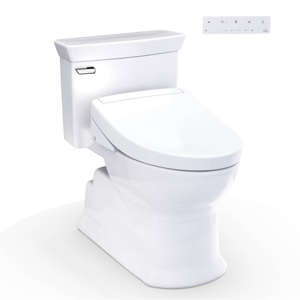 TOTO WASHLET®+ Soirée® Elongated 1.28 GPF Universal Height Toilet with S5 Bidet S-shop