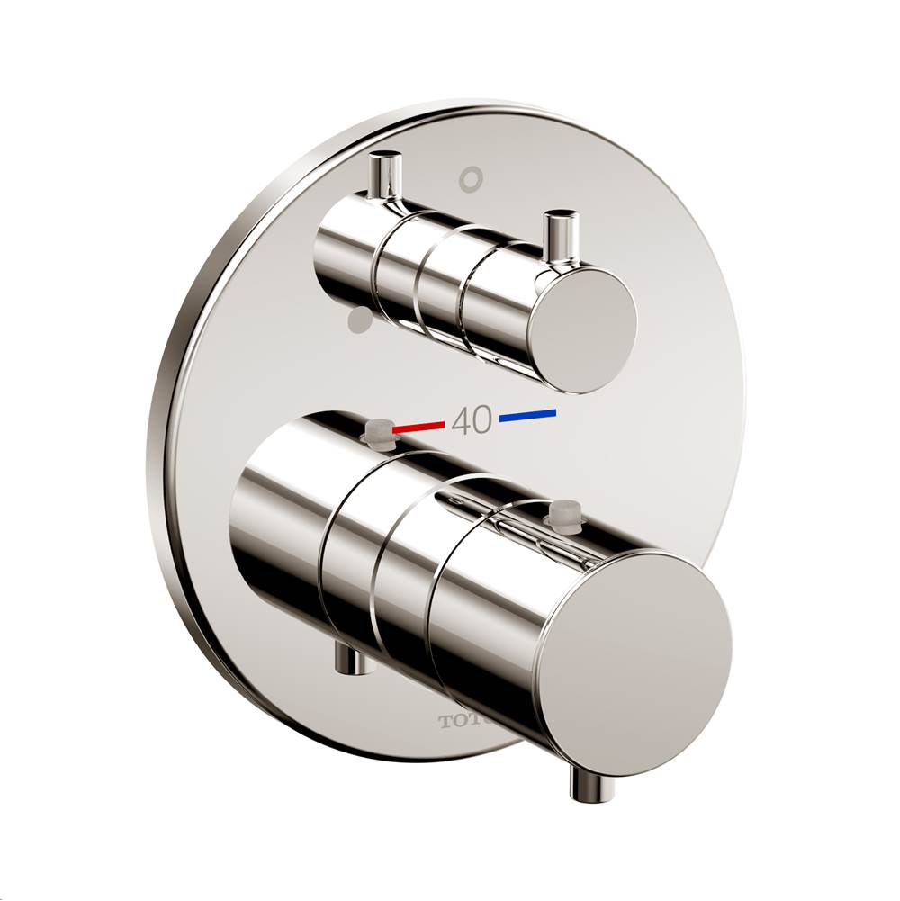 TOTO Round Thermostatic Mixing Valve with Volume Control Shower Trim, Polished Ni-related