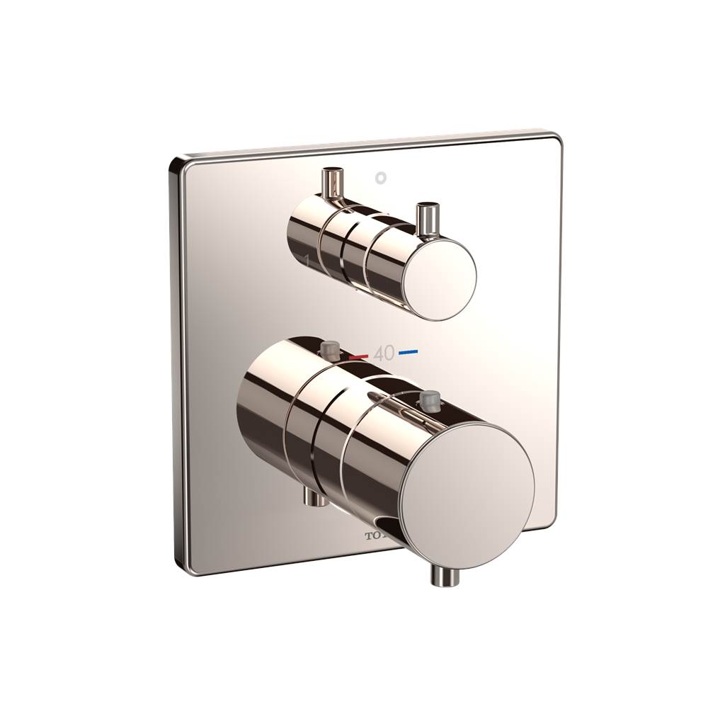 TOTO Square Thermostatic Mixing Valve with Two-Way Diverter Shower Trim, Polished-related