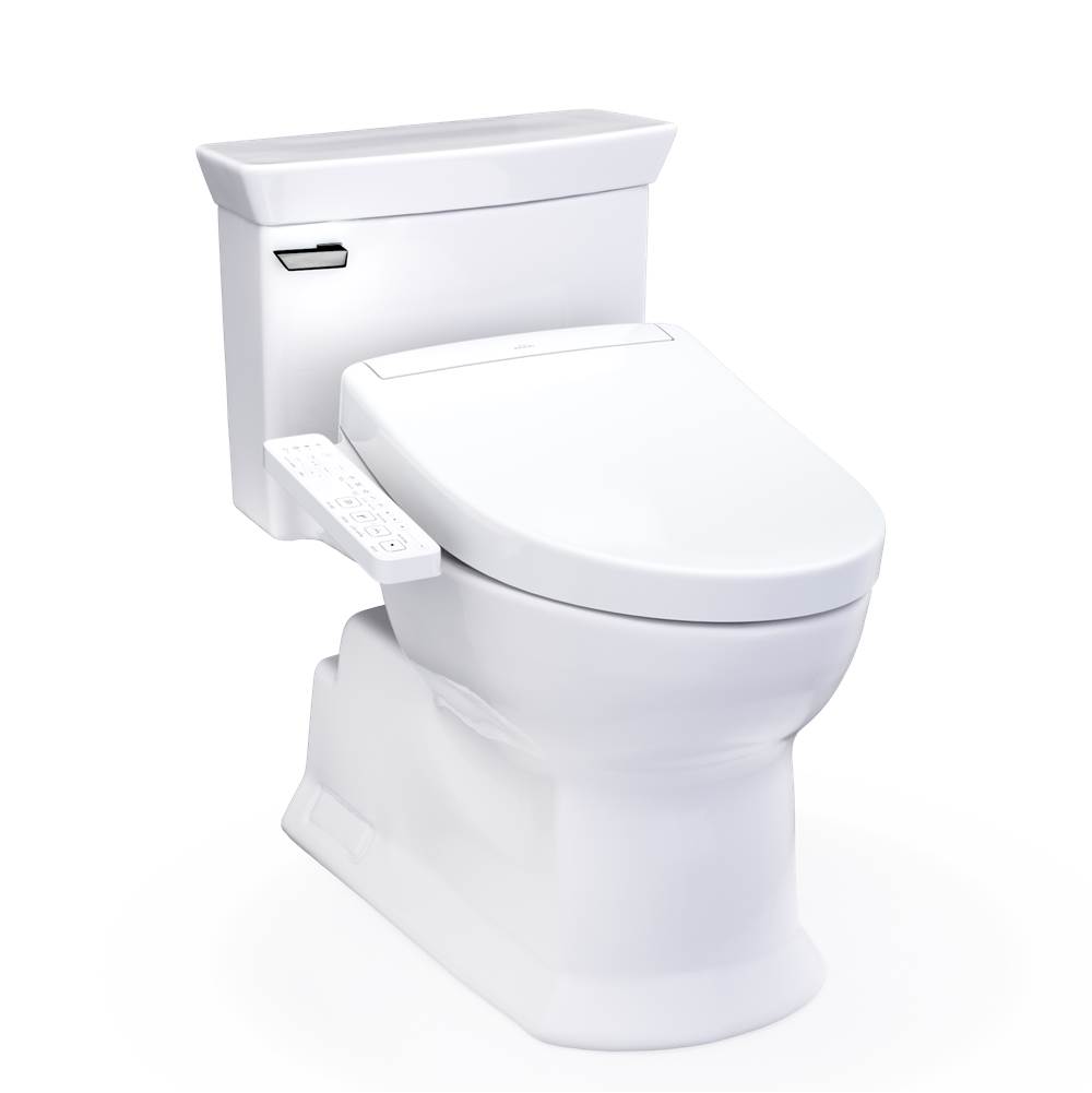 TOTO WASHLET®+ Soirée® Elongated 1.28 GPF Universal Height Toilet with S2 Bidet S-related