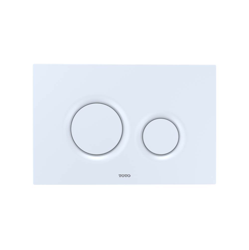TOTO Dual Flush Round Push Button Plate for Select DuoFit In-Wall Tank Unit, Whit-related