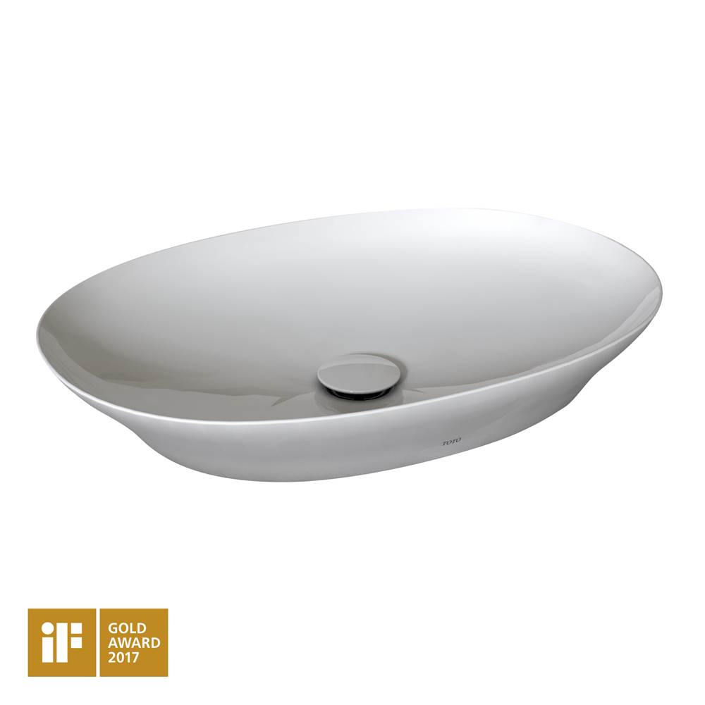 TOTO Kiwami® Oval 24 Inch Vessel Bathroom Sink with CEFIONTECT®, Cotton White-related