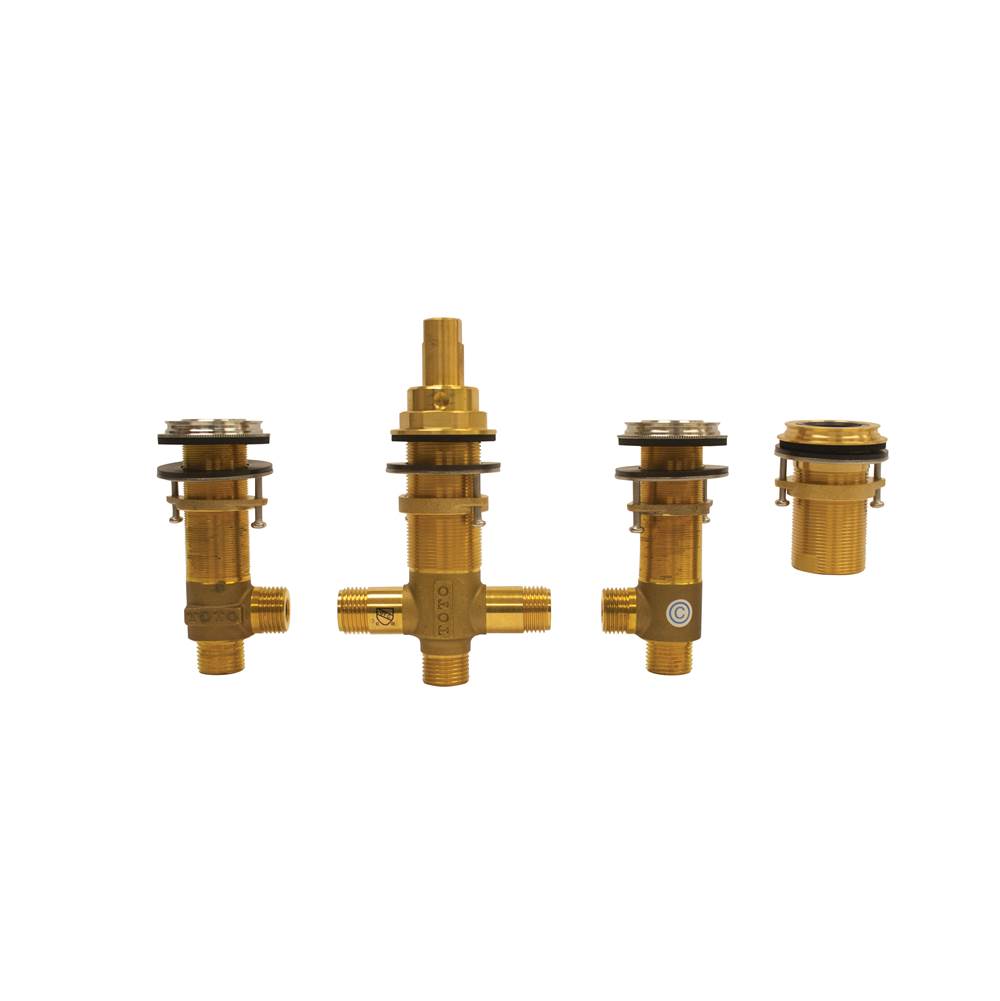 TOTO Three-Hole Roman Tub Filler Rough-In Valve, Brushed Nickel-related